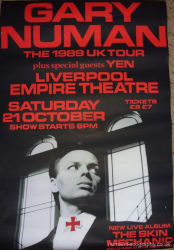 Gary Numan 1989 Venue Poster Liverpool